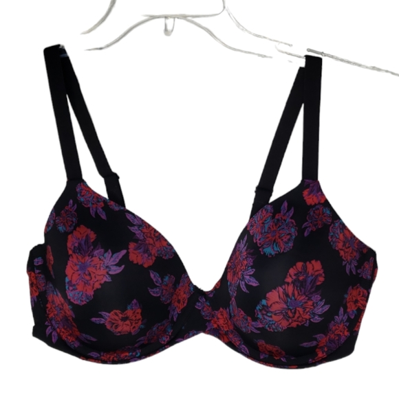 Maidenform Intimates Dark Floral Padded Underwire Bra 40C - Picture 2 of 9